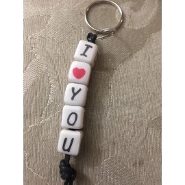Unbranded I Love Heart You  Keychain 3” Long