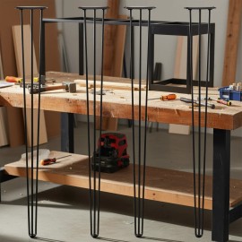 4Pc Set 36 In Black Hairpin Table Legs Heavy Duty Carbon Steel Furniture Legs For Desk Dining Table Chair 880 Lbs LoadSolid or not: Non-solid, Item Dimensions: 36 x 4.3 inch