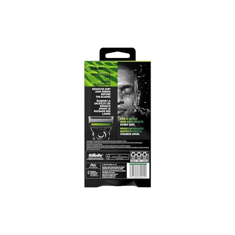 GilletteLabs with Exfoliating Bar Razor for Men, Champion Gold Edition