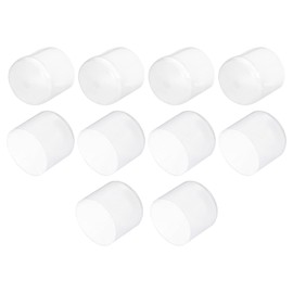 QUARKZMAN Pack of 10 Rubber Caps 50 mm (2 Inch) ID Vinyl Round Cap Cover Screw Thread Protective Caps Transparent