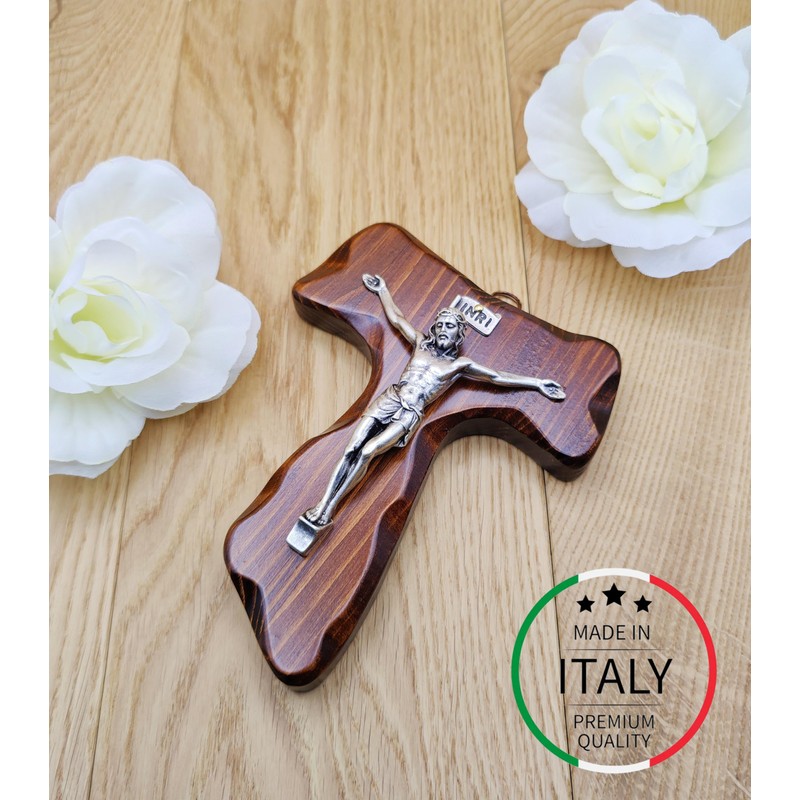 Wooden Crucifix Rope - Wall Mounted - Christ of Silver