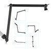 PDPBath Shower Extension Arm, 16" Upgrade Solid Brass Shower Head
