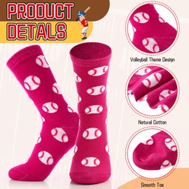 Vinsatin 24 Pcs Sport Team Gifts for Girls Novelty Ball Socks and Scrunchie Hair Ties for Teen Girls Team Party Favors(Baseball)