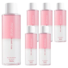 APIEU Mineral Large Capacity Sweet Rose Lip & Eye Remover, 250ml, 6 pcs / 어퓨 미네랄 대용량 스윗로즈 립앤아이 리무버, 250ml, 6개