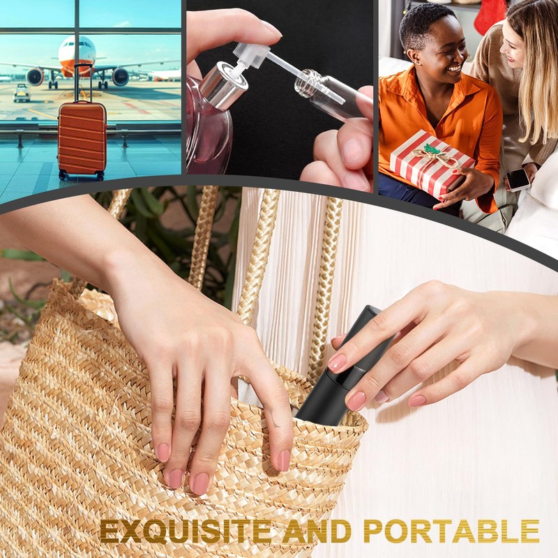 8ML Refillable Perfume Spray Bottles - Travel Atomizer Set with