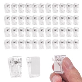 Wall Clips for Paper, Poster Hanging Clip, Poster Clips Hanging Sturdy and Durable, Transparent Plastic Sticky Clips for Posters, Photos, Tapestry, Home Office, School (Pack of 100)