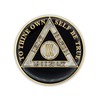 9 Year Sobriety Coin | Triplate AA Chip Recovery Anniversary