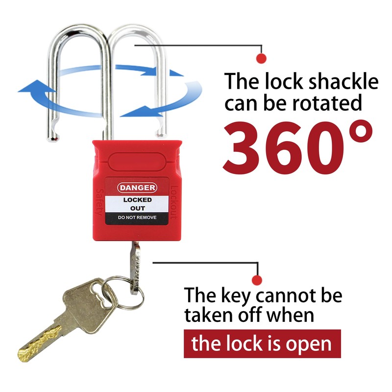 Lockout Tagout Locks - 5 Pack Blue Locks, Keyed Alike