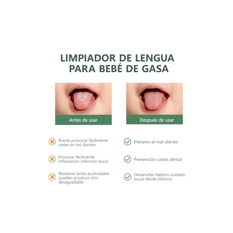 102 Piezas Limpiador de Lengua para beBe, Sin BPA