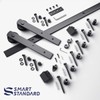 SMARTSTANDARD 8ft Barn Door Hardware Kit, Sliding Door Hardware Kit,