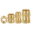 100pcs M3 Threaded Inserts - Knurled Nuts, M3x5.7 Brass Heat