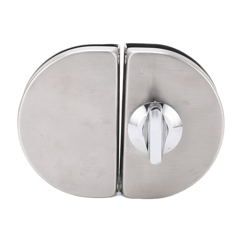 Glass Door Lock 97x65mm Split Type Brushed Polished Surface Replacement