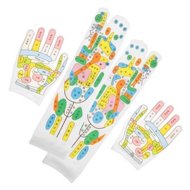 Healeved 1set Acupoint Printed Socks Reusable Massage Gloves for Reflexology Foot Hand Acupressure Relief Elastic Breathable Material Unclogs Energy Channels for Relaxation and Comfort