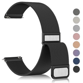 Metal Bands Compatible with IDW13,IDW16,IDW19 Smartwatch Bands, 22mm Stainless Steel Metal Replacement Strap for Fitpolo IDW13/Woneligo W13 Smartwatch Bands,ENOMIR/TOOBUR/MILOUZ/Gydom/Faweio/Veryfit IDW19 Smartwatch Bands (Black)