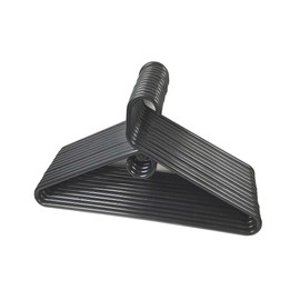 12 Pieces Adult Cloth Tubular Hangers Heavy Duty Plastic - Coat Suit Closet Organization Hanger - Black Color