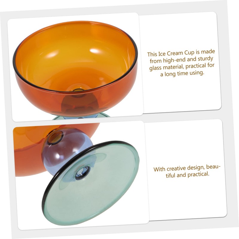 Alipis Unique Shape Multi-use Bowl Decorative Dessert Cup Ice Cup