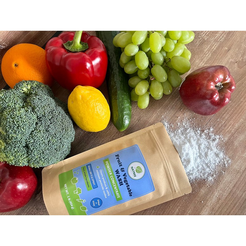Natree Fruit and Vegetable Wash - Spray or Soak, Makes