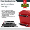 Burg-Wachter Adjustable Post Box Gate & Railing Mounting Bracket Kit,