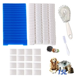 50-Piece Pet Fountain Filter Kit for SIBAYS & Kastty