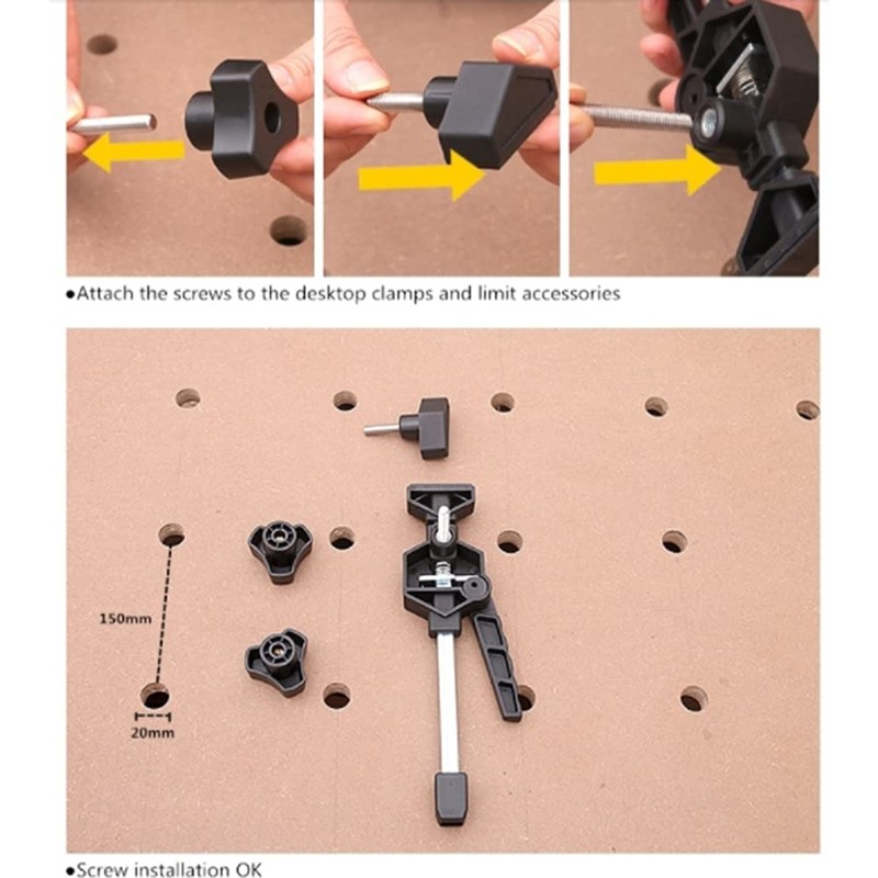 Woodworking Clamp Adjustable Quick Release Handle Woodworking Clamp Fixed Jaw