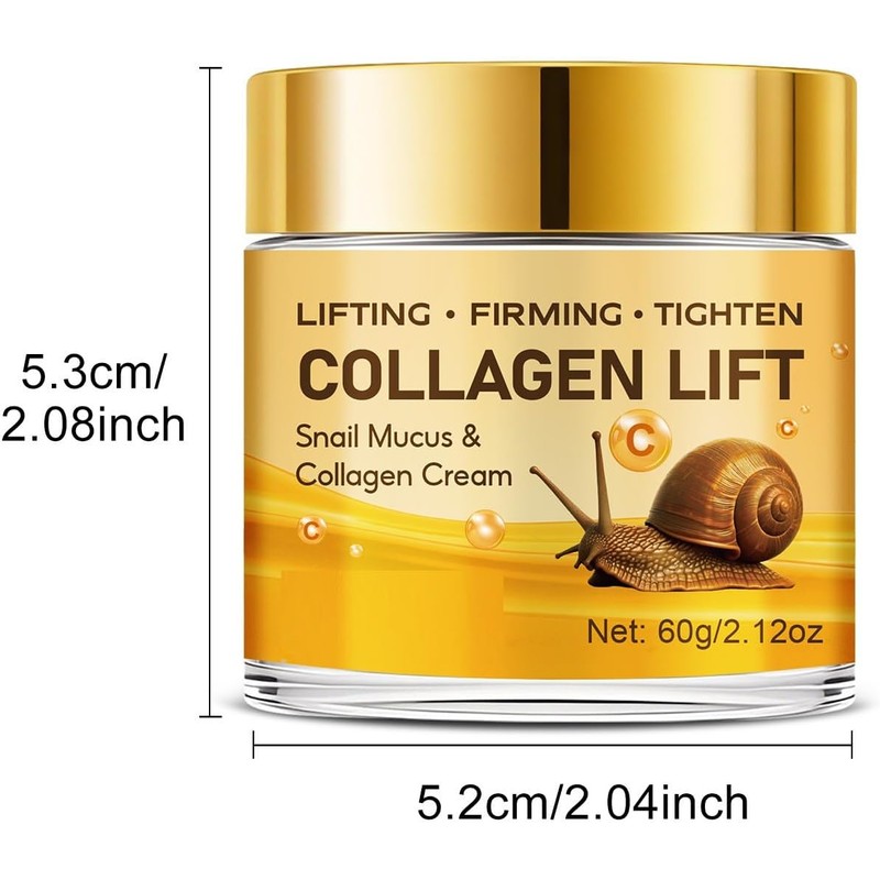 Crema de colágeno con moco de caracol – Hidratación profunda