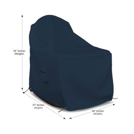 Covers & All Adirondack Chair Cover, 12 Oz Waterproof UV & Weather Resistant All Season Protector, Outdoor Furniture Cover with Air Vent & Drawstrings (40" W x 37" D x 36" H, Blue)