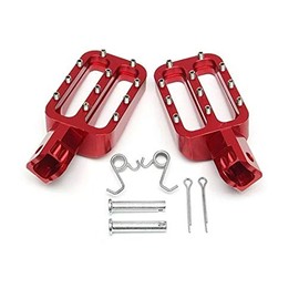 Replacement CNC Billet RED Foot Pegs Foot Rest Footpegs for Dirtbikes Compatible with Honda CRF50 XR50 Yamaha PW50 PW80 TTR50 Kawasaki KLX110 MX and Their Clones
