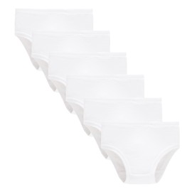 Barara King Toddler Soft Cotton Panties Little Girls Undies White Underwear (Pack of 6) Size 3T