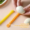 2Pcs Yellow Egg Cutter Set Lace Fruit Slicer Carving Lace