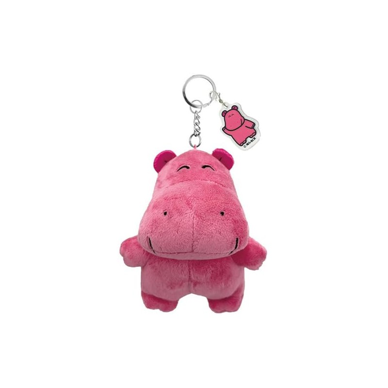 SK Japan 16916 Tabekko Animal Nuigurumi Key Ring, Hippo Acrylic