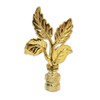 Royal Designs Elegant Leaves Lamp Finial for Lamp Shade- Polished