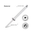 JIANDAXIN 30Pcs Stainless Steel Extra Long Blind Rivets, Long-Shaft Split