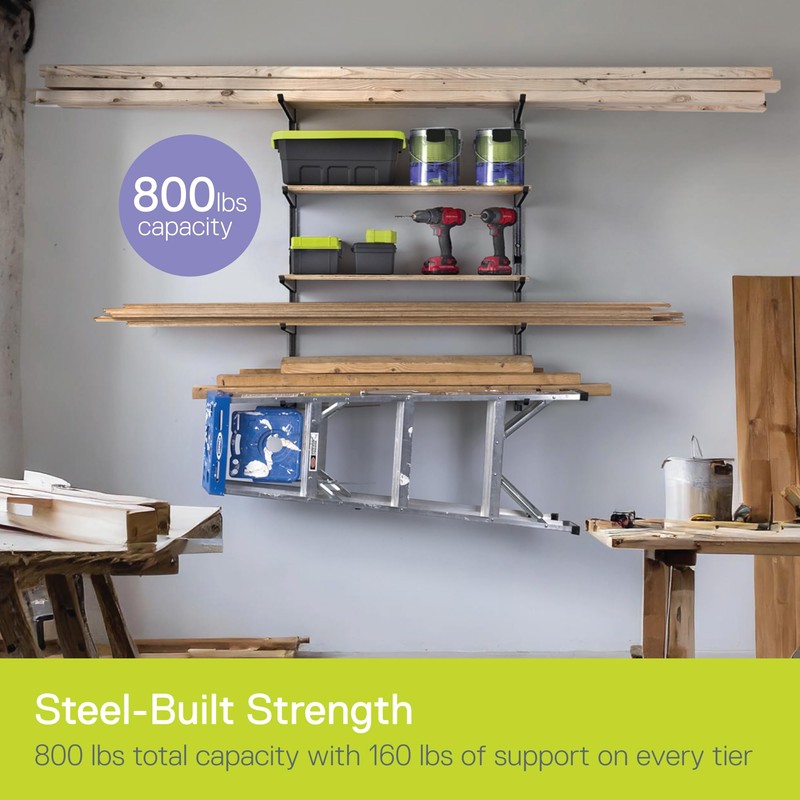 Delta Heavy Duty Lumber Storage Rack Cycle, Holds Up to