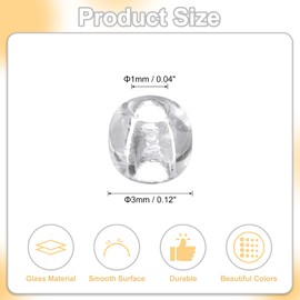 uxcell 2000 Pcs Glass Seed Beads Bulk, 3mm Mini Loose Glass Bugle Beads for DIY Earrings, Necklaces, Bracelets, Jewelry Making, Clear White