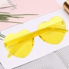Fengek 6 Pcs Heart Shape Sunglasses Frameless Transparent Glasses Party