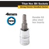 Titan 15604 1/4-Inch Drive x 4mm Hex Bit Socket