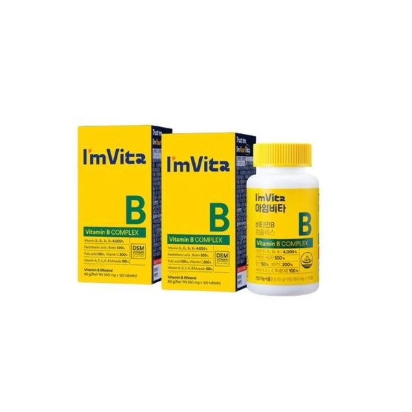 I&#39;M Vita Vitamin B Complex 550mg 120 tablets, 2 boxes (4 months supply) / 아임비타 비타민B 컴플렉스 550mg 120정 2박스 (4개월분)