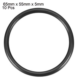 sourcing map 10 Pcs Metric Nitrile Rubber O-Rings Seal Rubber 65mm Outside Dia. 55mm Inside Dia. 5mm Width