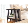 Aztec A-Frame Side Table; Reclaimed Wood End Table (Black Combo)