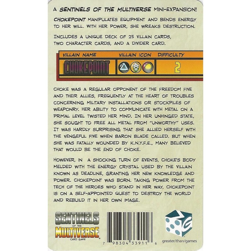 Greater Than Games Sentinels of The Multiverse: Chokepoint Mini Expansion