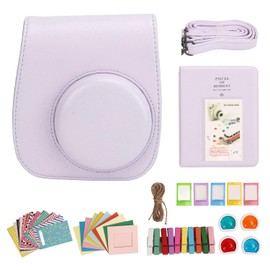 GOWENIC Funda para Cámara para Mini 12, Funda Protectora para Cámara con Correa para el Hombro, álbum, Filtro, Marco de Fotos Colorido, Marco de Fotos Colgante y