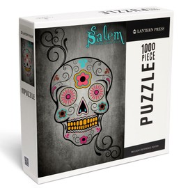 Lantern Press 1000 Piece Jigsaw Puzzle, Salem, Massachusetts, Sugar Skull