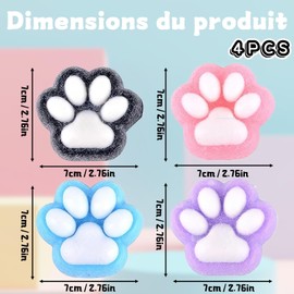 Tcnzdy Katzenpfotenspielzeug, niedliches Squeeze, Katzenspielzeug, Riesenpfotenspielzeug, um Angstzustände zu lindern, Fidget Toys für Entspannung, Fidget Toys gegen Stress, 4 Stück