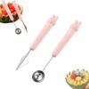 2 Pcs Melon Baller Scoop Cute Fruit Baller Ice Cream