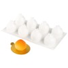 Restaurantware Pastry Tek Silicone Peach Baking Mold - 8-Compartment -