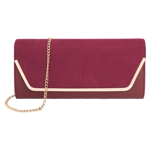 Pandalein Women's Clutch Velvet Evening Bag Envelope Bag Elegant Crossbody