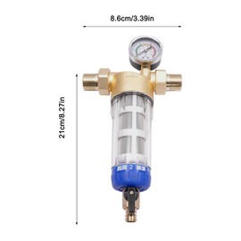 YIYIBYUS Spin Down Sediment Filters,3/4" Reusable Sediment Water Filter Spin Down Mesh System Hot Water Filter 50℃Water Filter Whole House Spin Down Pre-Filter Water Filter
