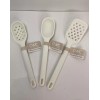 CWC 3 pc White Silicone Spoons & Turner Set Cook