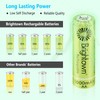 Brightown 12-Pack Rechargeable AA Batteries - 1000mAh 1.2V NiMH High