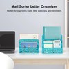 EasyPAG Mail Organizer Countertop 2pc Desk Mail Sorter for Envelope